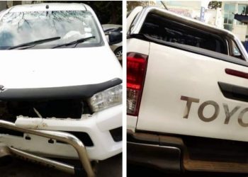 Lusaka man hits into Government monumental Gun at Cabinet office round about